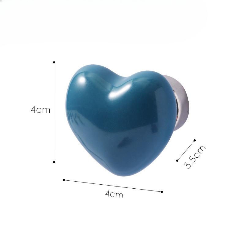 

Ceramic Ball-shaped Heart-shaped Creative Magnetic Hook for Strong Wall Decoration on The Living Room Wall Without Nails синій