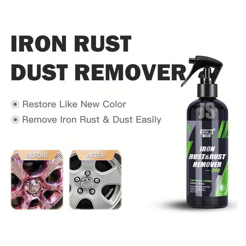 50/100/300ml Car Paint & Wheel Iron Particles Powder Cleaning Super Rust Dust Remover Spray Metal Surface Defender Auto Rim Cleaner