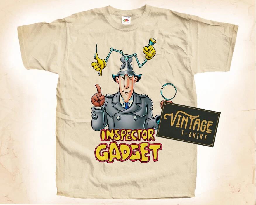 

Inspector Gadget V1 T SHIRT Movie Poster Vintage Natural Tee sizes S to 5XL 4XL