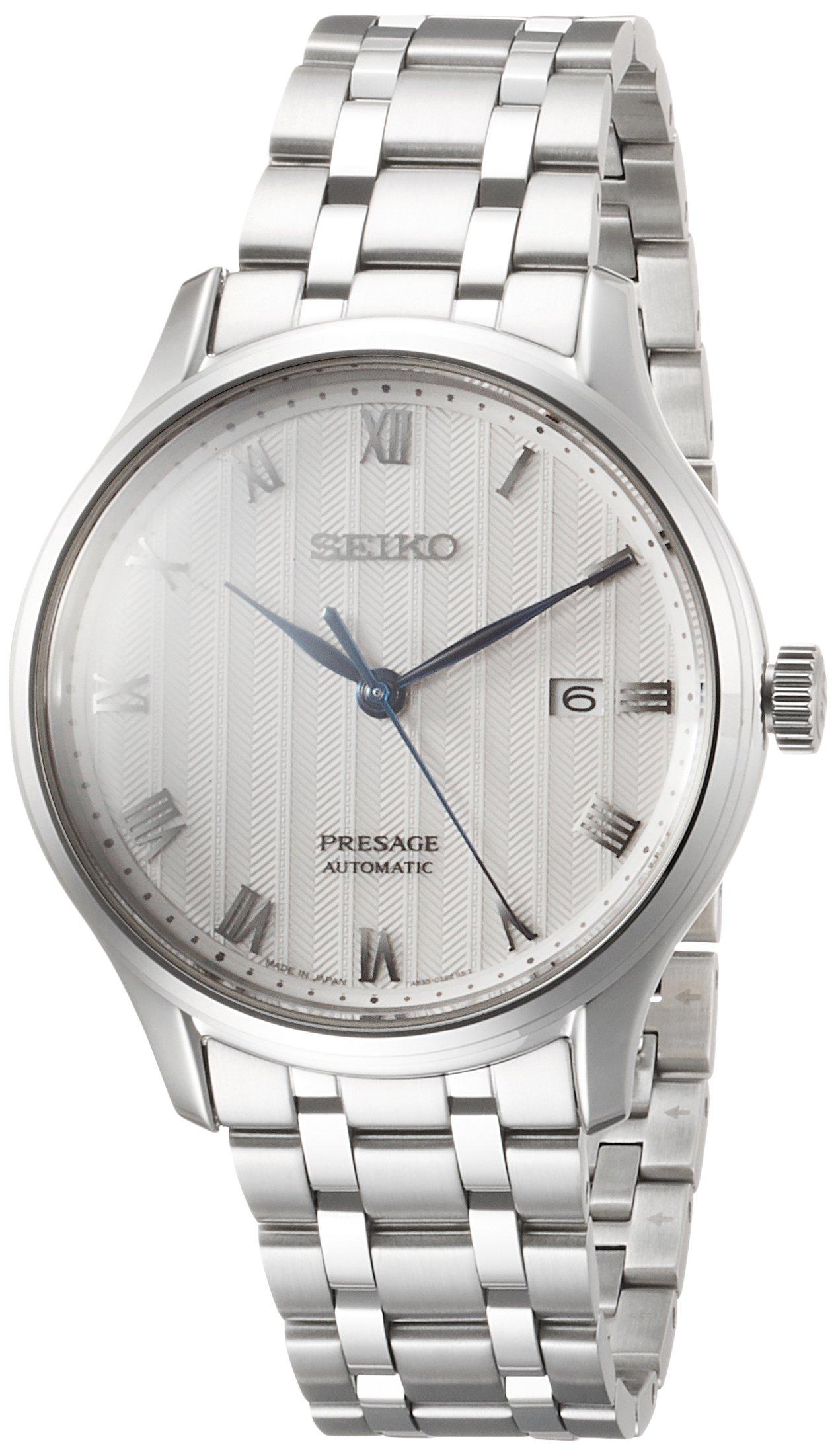 

Presage Wristwatch Stamped Black Dial Back Dual Curve Sapphire Glass SARY097 Silver [Seiko Watch] See-Through Men s