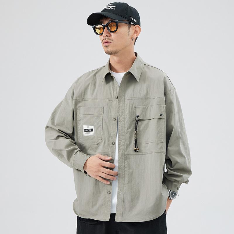 

Инструментальная рубашка куртка мужская повседневная рубашка модная свободная трендовая брендовая премиум кардиган куртка мужская 2XL