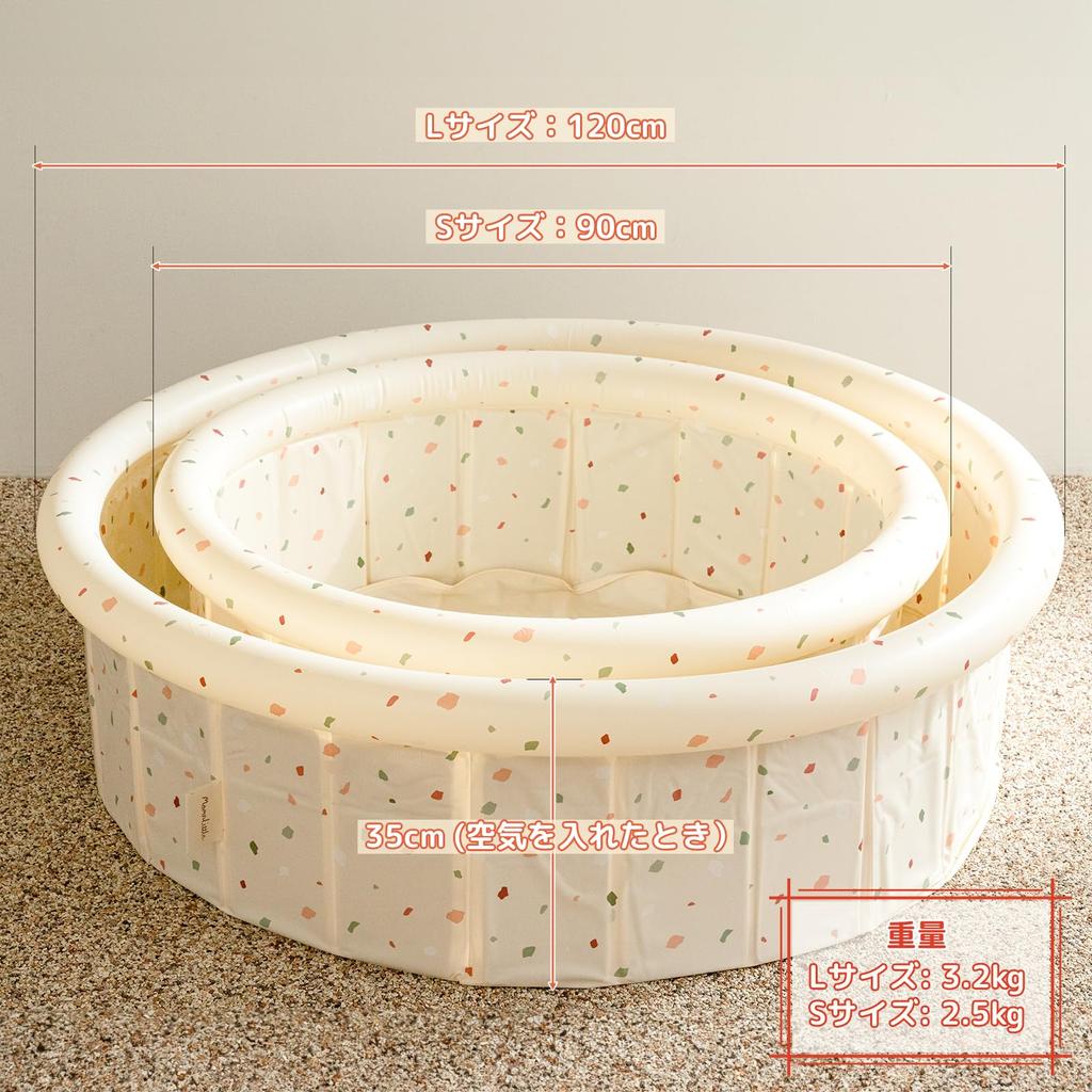 Momnlittle Vinyl Pool Ball Pool Foldable Kids Pool Water Play Sand Play Size (L (Diameter 120cm))