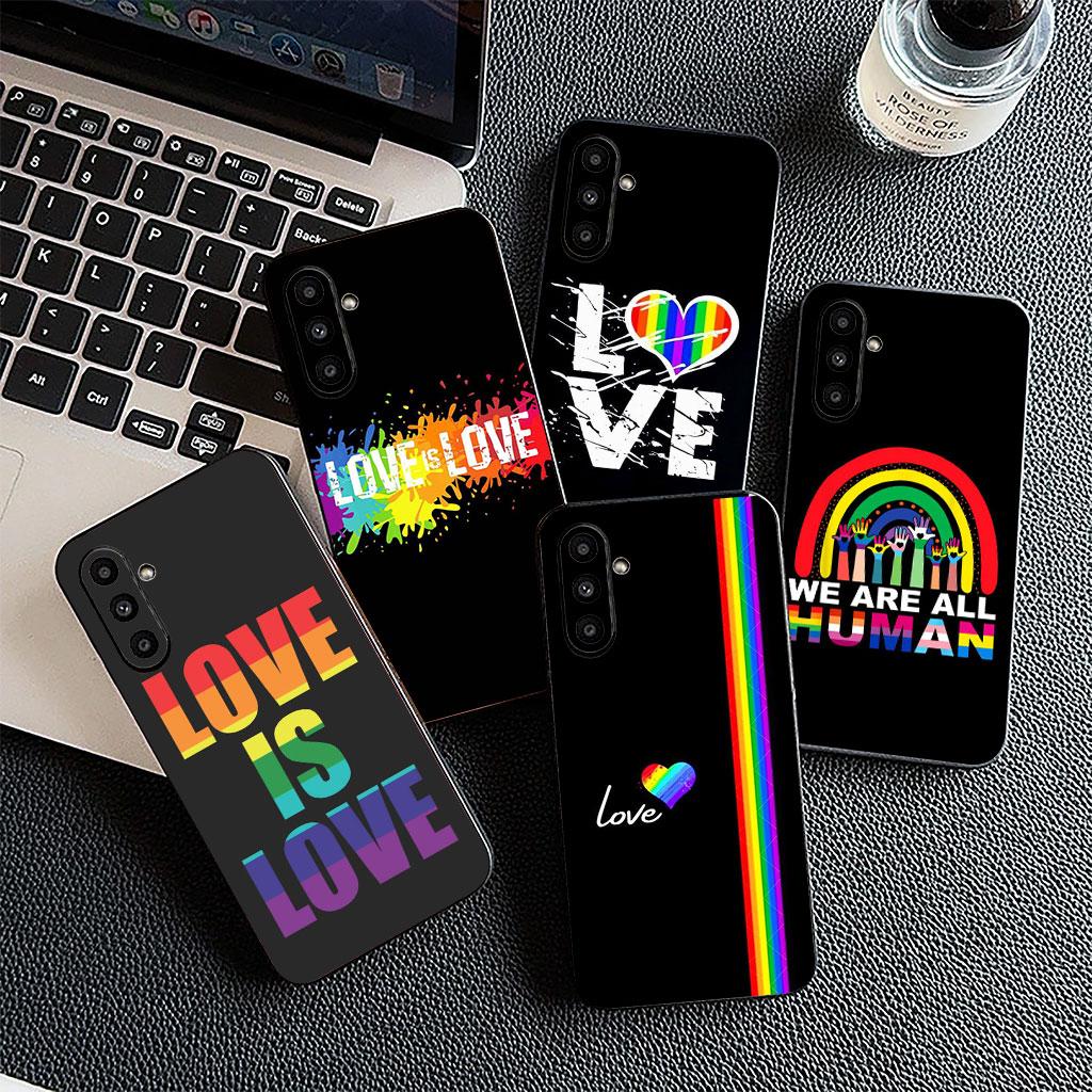 Silicone Cover for Xiaomi Redmi 15 9A 9C NFC 7A 9T Note 9 8 7 8T 15c A5 4G 5G Phone Case Love Is Love Rainbow LGBT Gay Lesbian