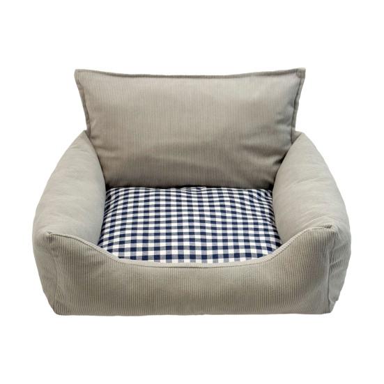 

Cat Sofa Thickened High-Elastic Filling Removable Washable Cover Sofa-Style Design for Cats and Dogs All-Season Breathable Pet Bed M серый