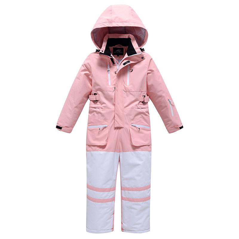 Trajes de esquí para niños y niñas de nuevo estilo Trajes de esquí de una sola pieza cálidos y transpirables