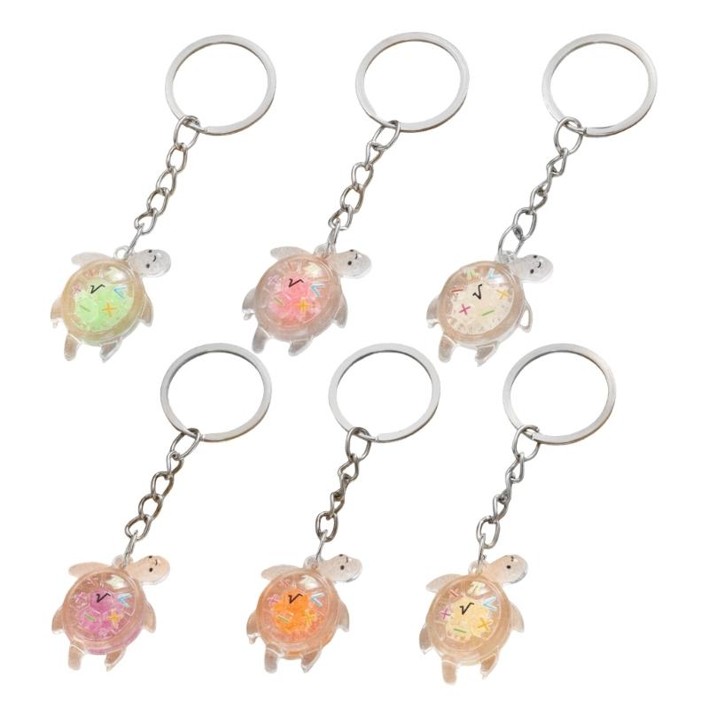 

Модный светящийся разноцветный брелок-подвеска в виде черепашек, прочный сплав смолы, 6 цветов, простой в использовании, стильные наряды 1