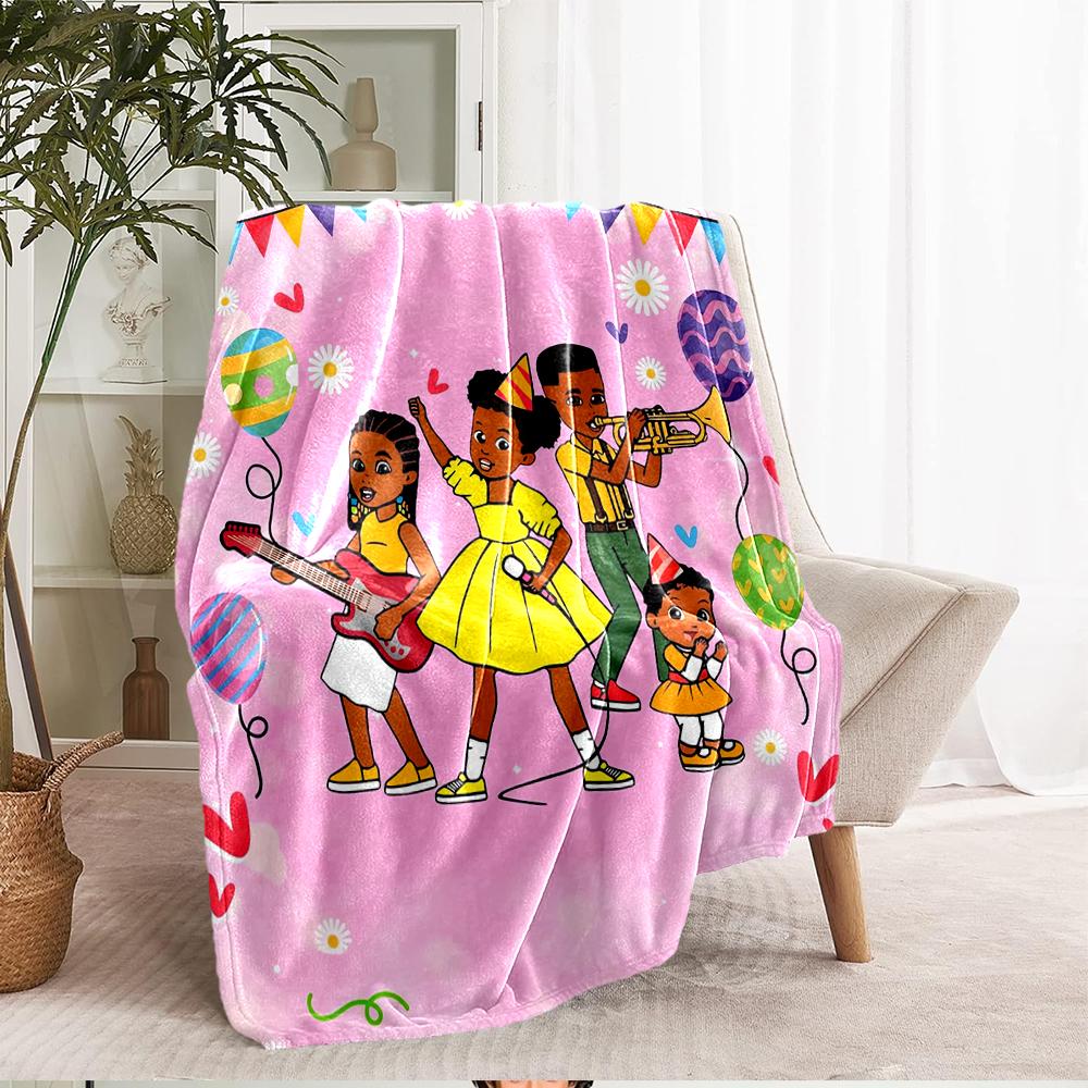 Gracie's Corner Theme Printed Blanket - Perfect for Couch, Bed, Travel & Outdoor Use | Machine Washable, Cozy & Durable.