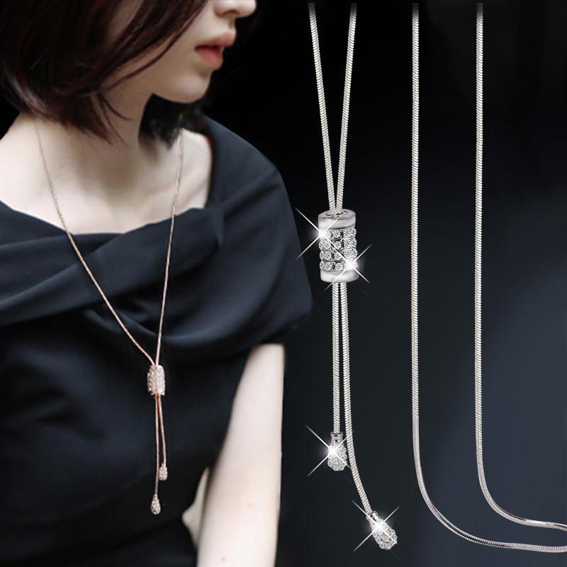 Korean Timeless Inspired Long Sweater Chain Necklace For Women With Unique Design Ideal For Fashion Styles Forward