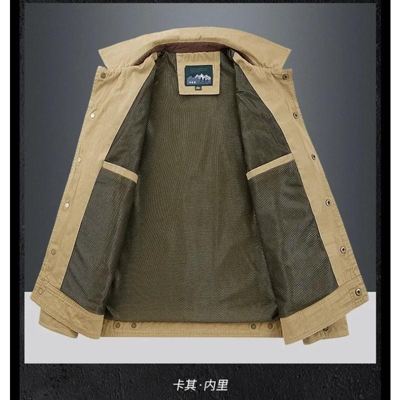 Retro Wasserdichte Taktische Jacke Herren Frühling Herbst Mehrere Taschen Abriebfest Winddicht Mantel Militär Dünne Cargojacken