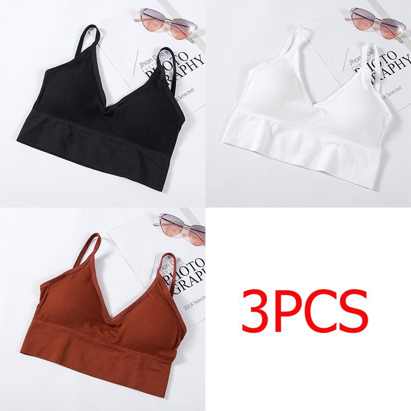 Women Tank Crop Top Seamless Underwear Female Crop Tops Sexy Lingerie Intimates  Removable Camisole