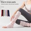 Calzettoni a costine a righe sopra il ginocchio senza piedi Scaldamuscoli lunghissimi con staffa Calze alte fino alla coscia per Donna Yoga
