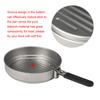 1100ml Titanium Fry Pan Ultralight Grill Frying Pan with Folding Handle for Outdoor Cooking Camping Hiking Backpacking