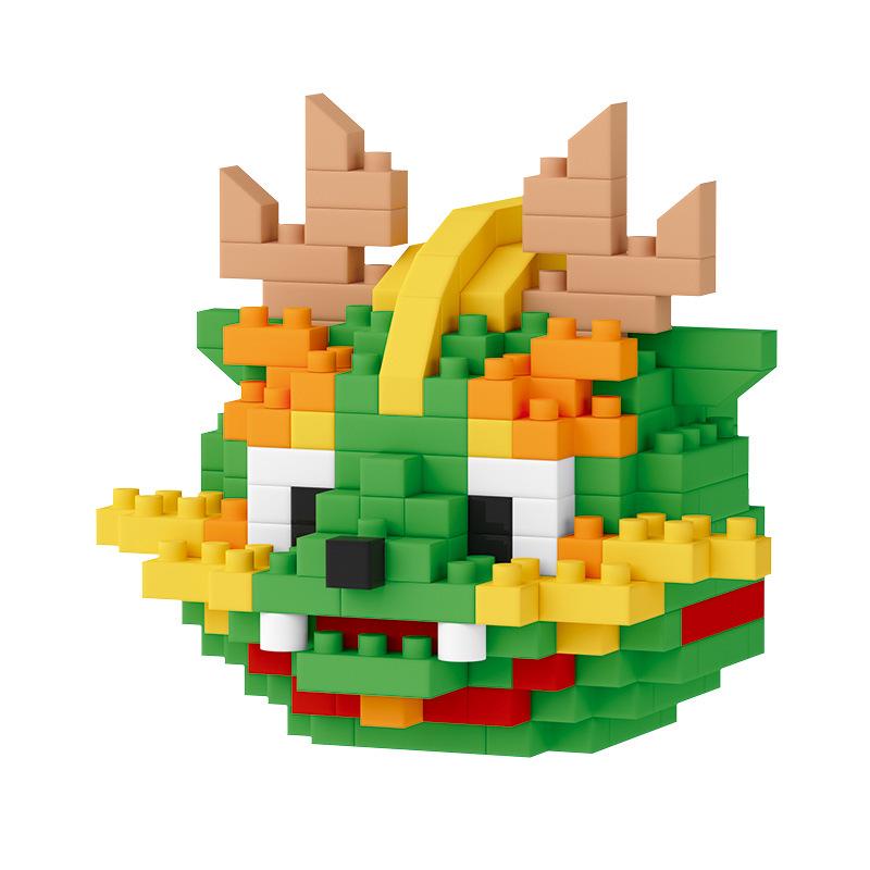 Zodiac Dragon Year Micro-Particle Building Blocks Educational Toys for Children
