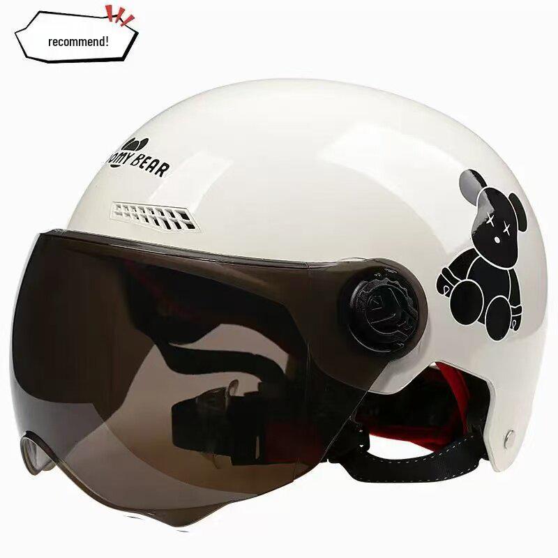 Certified Electric Bike Helmet with Sun Protection, Cute & Universal Half Helmet for Men and Women, All-Season Cycling Safety.