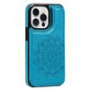 For iPhone 14 Pro Cell Phone Case Mandala Imprinted Drop Proof PU Leather+TPU Cover