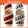 Elegant European Style Colorful Plaid Edge Ribbon For Festive Christmas Decorations