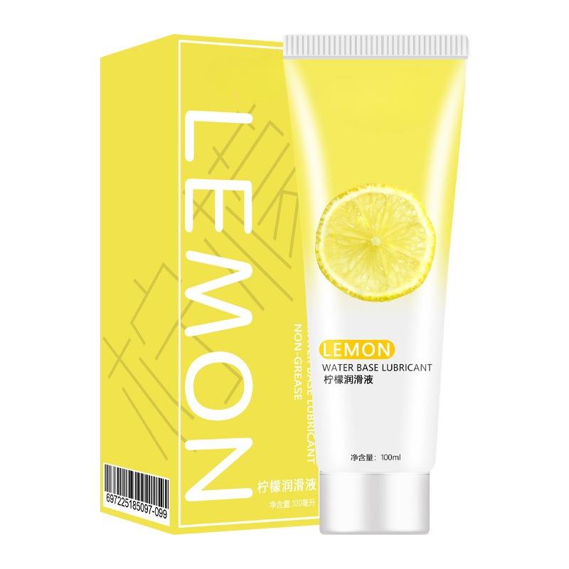 Lemon Flavored Lubricant for Couples, Body-Safe Lube with Anal Pain Relief, Edible and Easy to Wash - Intimate Lubricant Oil