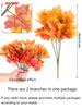 1/2/5pcs Artificial Plastic Seven Branches Red Maple Leaves Decoration Home Kitchen Office DIY Weddings Hotels Halloween Decor