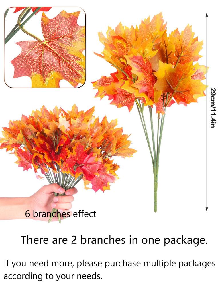 1/2/5pcs Artificial Plastic Seven Branches Red Maple Leaves Decoration Home Kitchen Office DIY Weddings Hotels Halloween Decor