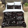 Kuromi 3-piece Cartoon Bedding Set, Exquisite Adult and Children's Bedding Set, Suitable for Double and Single Beds, Large Size.