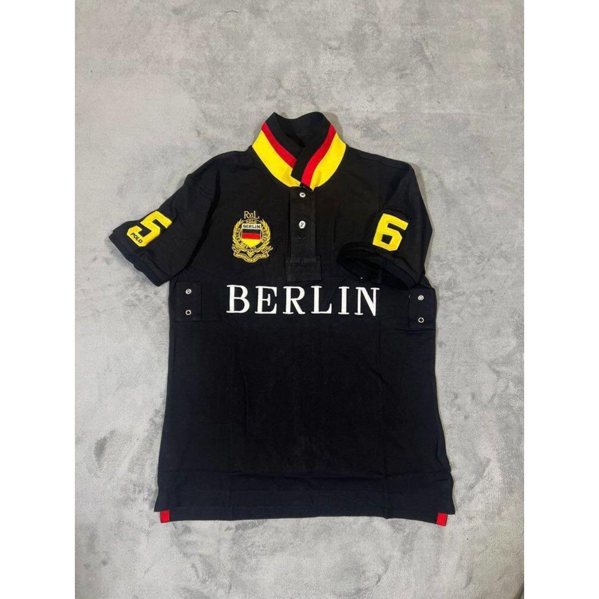 LUXEON Neues Herren-Polohemd Miami City Beliebt Hochwertig Athleisure Baumwolle Kurzarm-Polohemd S gray