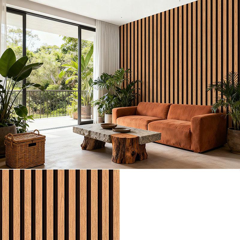 Self Adhesive Grille Wallpaper3D Fluted Wall Panel Sticker, Peel and Stick PVC Wallpaper for Living Room TV Background, Bedroom Wall Decor