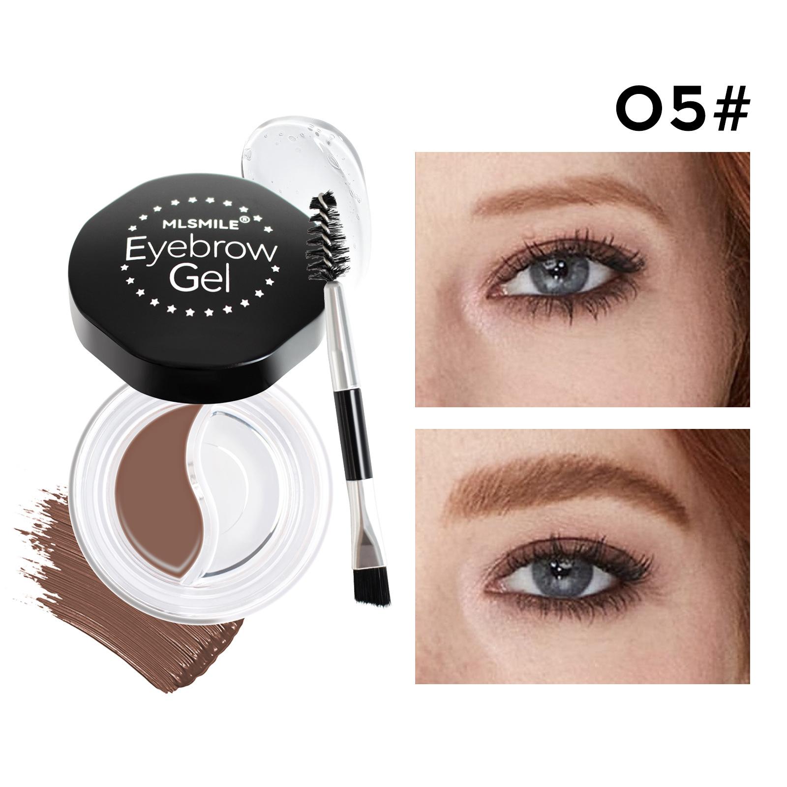 

MLSMILE двухцветный крем для бровей, клей для бровей, мазь для бровей, два в одном, 15 цветов, водонепроницаемый, стойкий цвет, макияж COS 05
