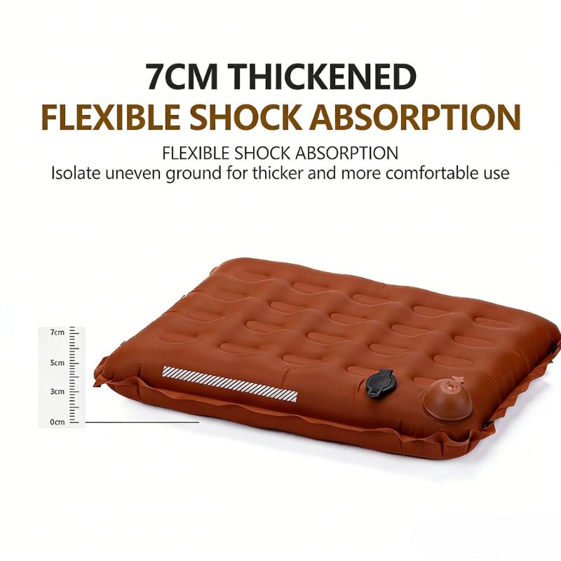 Extremely thin 2.75 In Depth Push To Fill Inflatable Seat Pad For Hiking Backpacking With Mini 5x8x10cm Carry Size