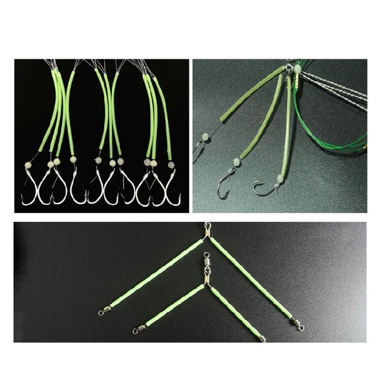 0.8/1/1.2/1.5/1.8/2mm Glow in Dark Tubing Fishing Rig Hook Line Sleeves Glow Tube Rig Tubing Soft Line Glow Pipe