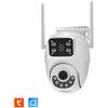 Connected Outdoor Camera - KYF - Wifi - PTZ Rotatable - Dual Sensors 2 X 3MP