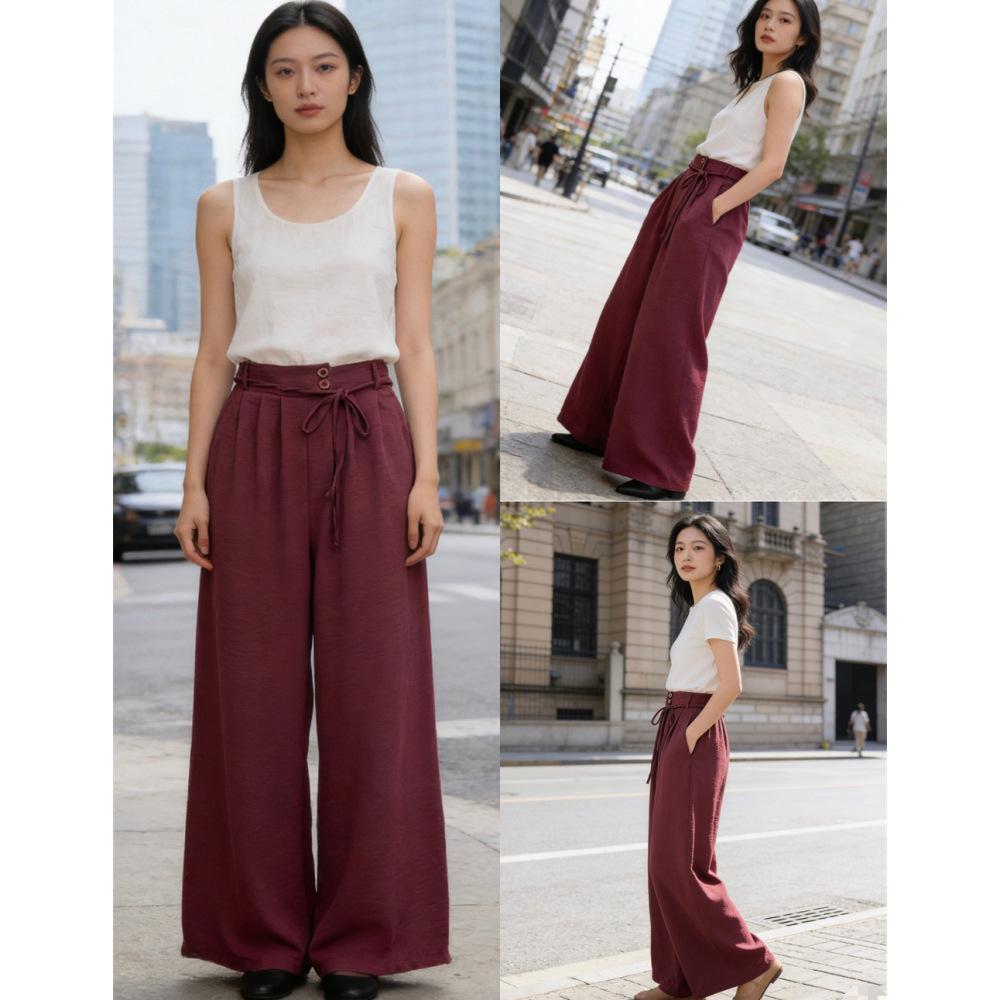 Women's High-Waisted Loose Wide-Leg Sweatpants - Spring/Summer 2026 Style