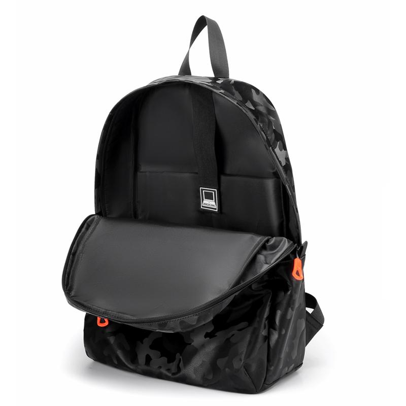 Camouflage Nylon Backpack with Front Pocket Adjustable Straps Casual Daypack for School Outdoor Travel