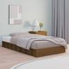 Solid Wood Bed Honey Brown 75 x 190 cm