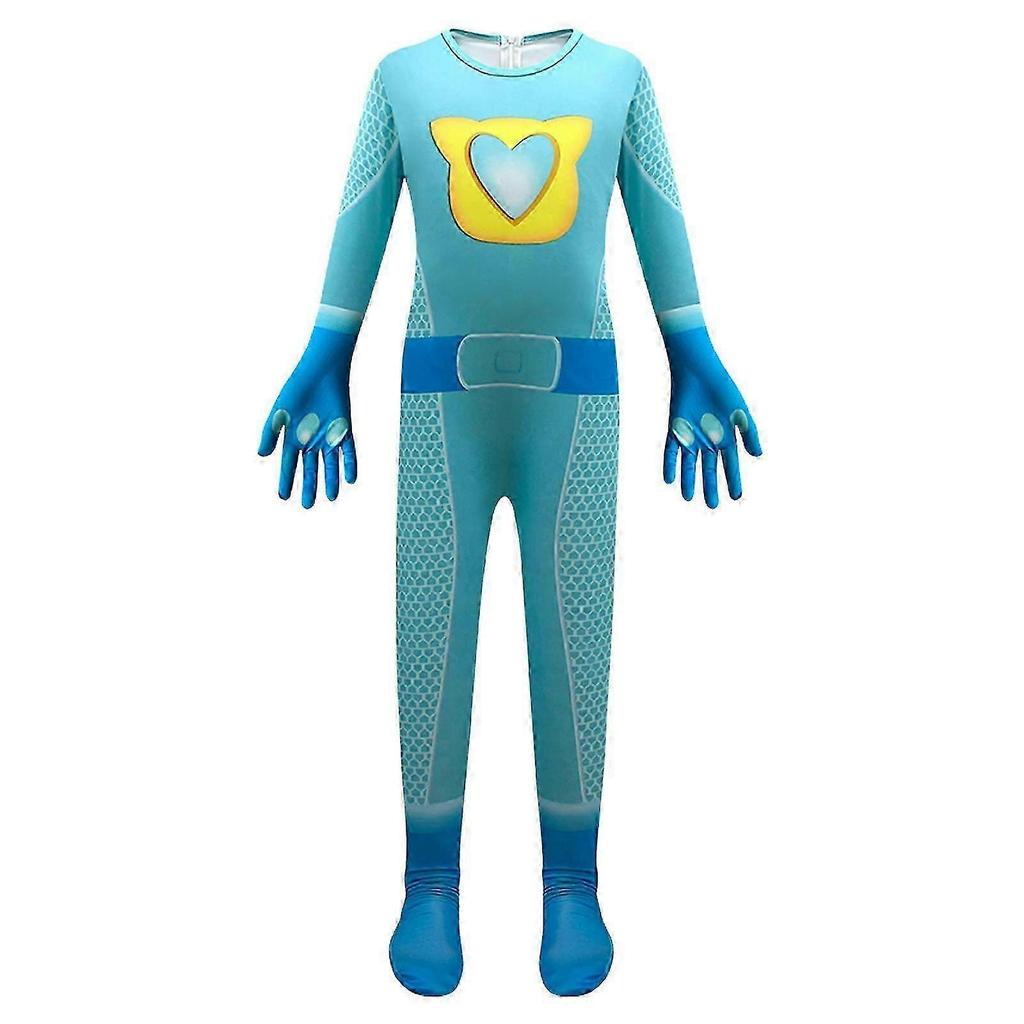 Kids SuperKitties Jumpsuit With Mask Halloween Cat Cosplay Outfit Dress Up
