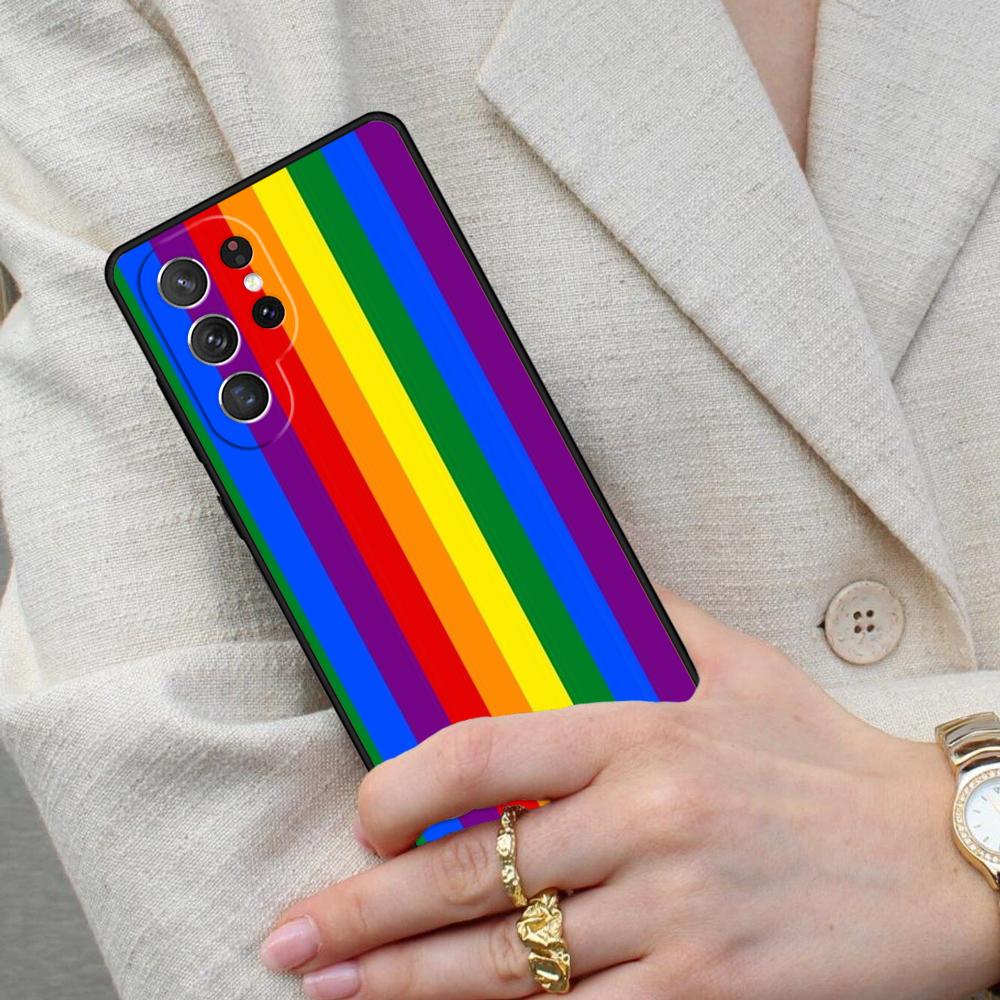 Pride Lgbt Flagge HandyhüLle FüR Samsung Galaxy S26 Ultra S25 S24 S23 S22 S21 S20 Note10 HüLle Galaxy S21 5G