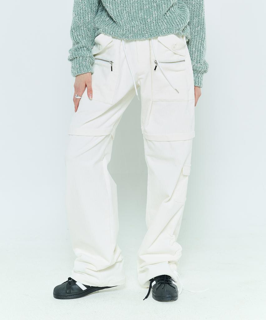 LARTIGENT L6 Corduroy Pocket Pants(Ivory)