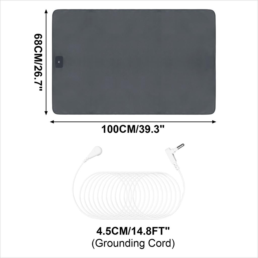 Grounding Mat for Bed Enjoy the Earthing Effect Indoors for Better Sleep Pain Stress Relief Earthing Mat with Grounding Cord