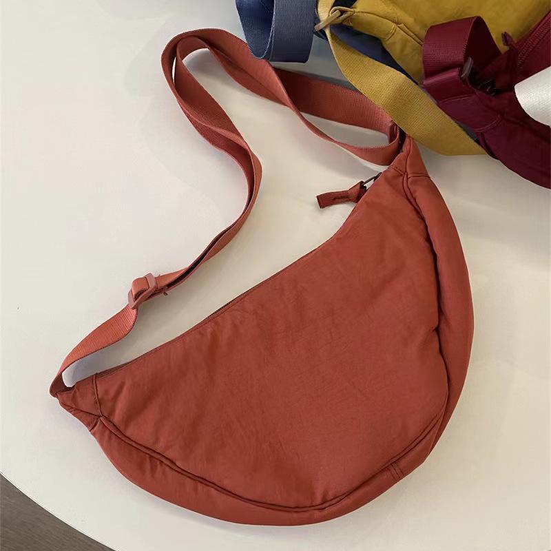 Urban Minimalist Women's Nylon Crossbody Dumpling Bag