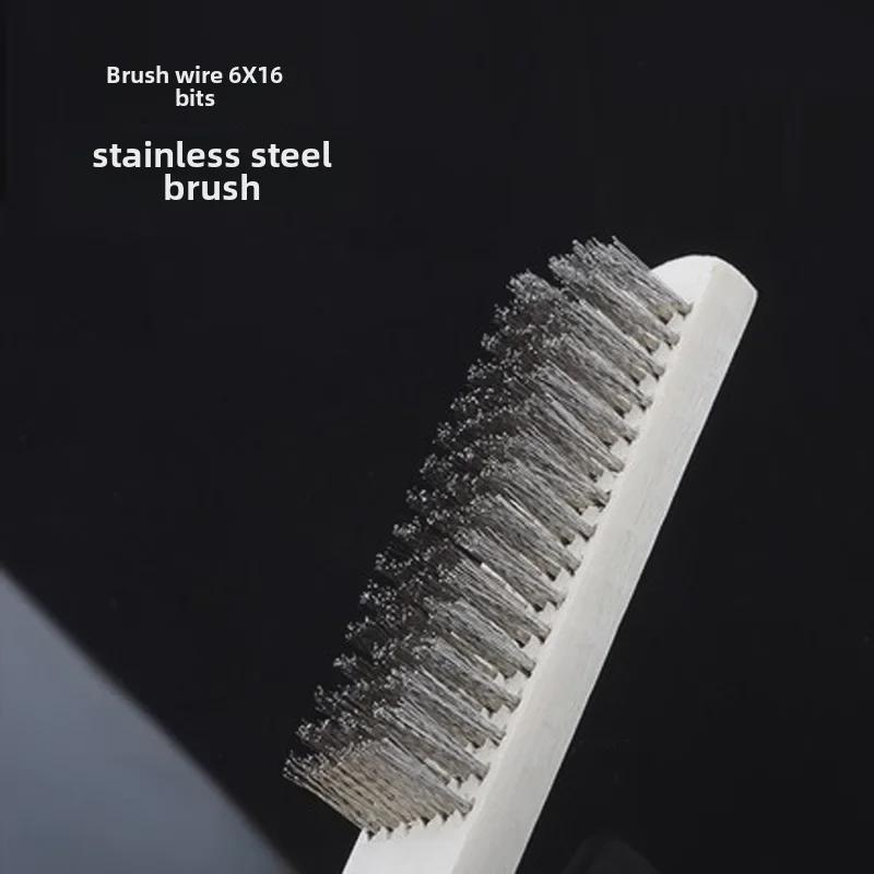 Long Handle Copper Wire Brush for Rust Removal and Barbecue Cleaning