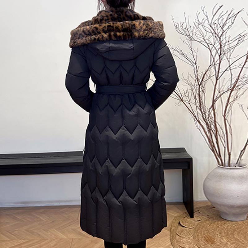 Plus Size L-7XL Fashion Winter Jackets Woman Long Parkas Hooded Faux Fur Collar Loose Thick Warm Overcoat Casual Women's Coats With Belt