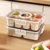 Food Storage Box with Lid And Handle Transparent Snack Organizer Moisture-proof Kitchen Container for Nuts Candies Biscuits Dried Fruits
