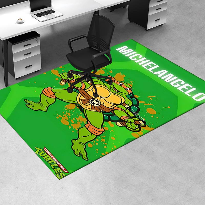 Ninja, Turtle, Michelangelo Office Carpet Soft Polyester Entrance Carpet Washable Non Slip Machine W