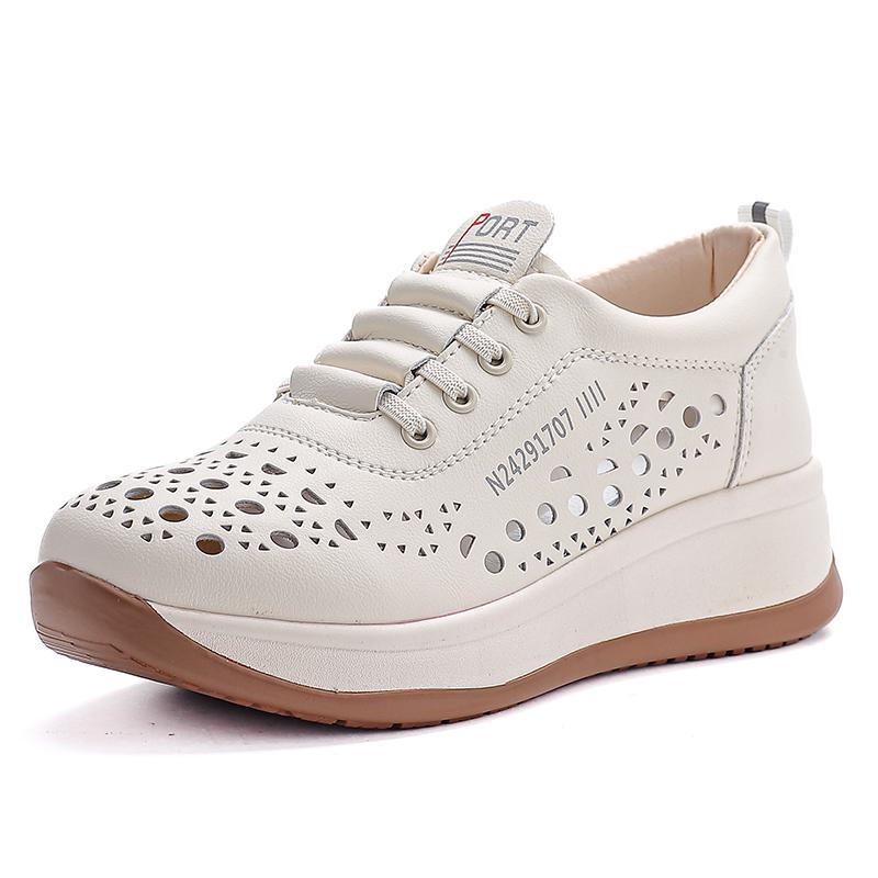 New Women s Shoes Casual Women s Chunky-soled Slip-ons Slip-on Styles for Mums Plus Sizes Women s Shoes Breathable Trainers 35 бежевый