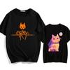 T-shirt Grafiche Anime Stampate Gatto Momo Gioco Stray Maglietta Manga Estetica Regula