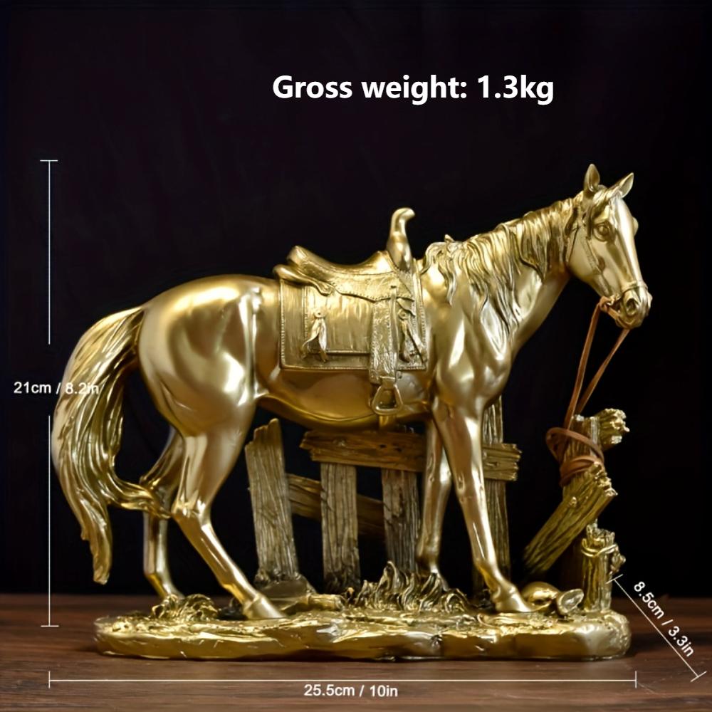 Statua Ornamento Cavallo in Resina Moderna Creativa, Scultura Animale Simulazione, Decorazione per la Casa per Soggiorno Ufficio, Regalo per Laurea Vacanze per Amici