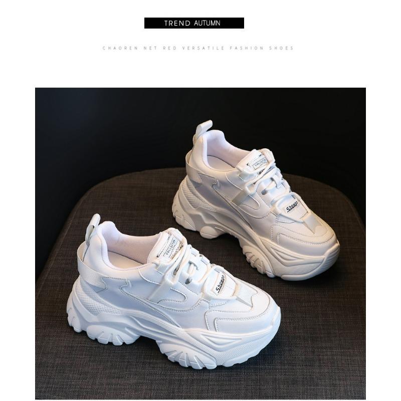 Осенняя обувь Elevation Кожаная спортивная обувь Daddy Повседневная женская обувь 39 белый — фото 6