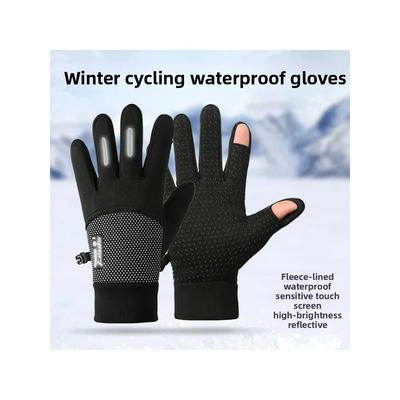 Flip Top Touchscreen Cycling Gloves Men Women Autumn Winter Warm Windproof Waterproof Outdoor Bicycle Sport Gloves