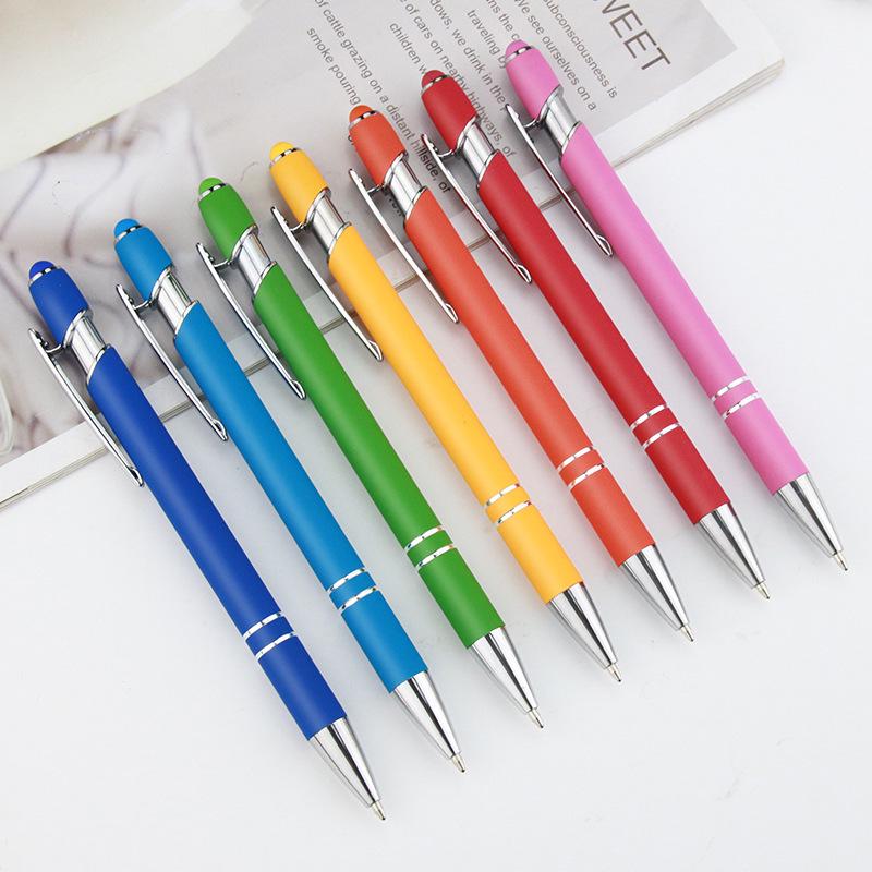 Multicolor Touchscreen Magic Pen with Spray Paint Aluminum Barrel and Logo Printing