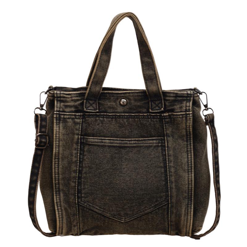 Korean Style Denim Shoulder Bag 2026: Versatile, Large Capacity Crossbody for School & Commute