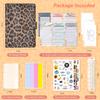 Registrul de mână creativ cu imprimare leopard A6 Liant pentru cărți cu 6 găuri Cash Budget Binder Caiet de papetărie de birou
